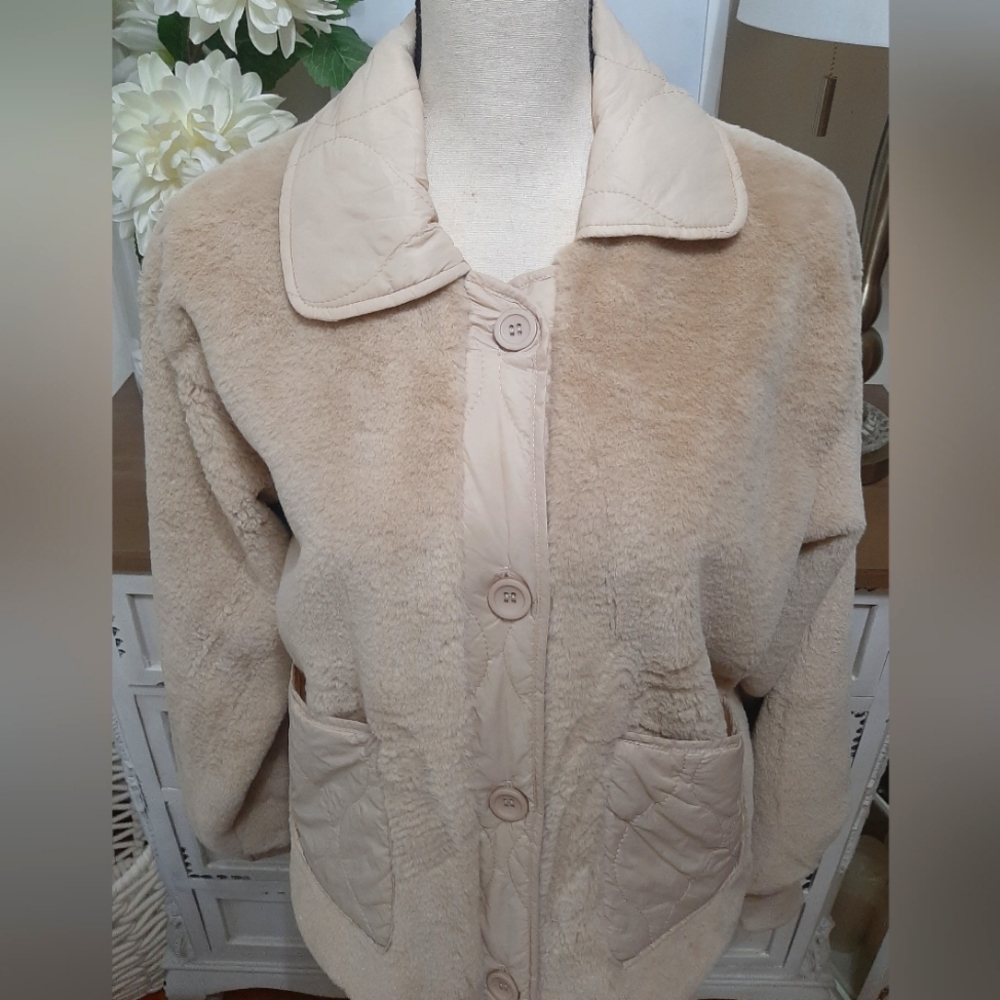 NWT Merci Faux Fur Cozy Teddy Jacket Coat - Picture 4 of 8